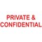 Colop Green Line Word Stamp, PRIVATE & CONFIDENTIAL, Red