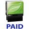 Colop Green Line Word Stamp, PAID, Blue