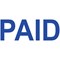 Colop Green Line Word Stamp, PAID, Blue