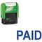 Colop Green Line Word Stamp, PAID, Blue