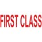 Colop Green Line Word Stamp, FIRST CLASS, Red