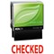 Colop Green Line Word Stamp, CHECKED, Red
