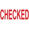 Colop Green Line Word Stamp, CHECKED, Red