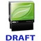 Colop Green Line Word Stamp, DRAFT, Blue