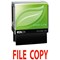 Colop Green Line Word Stamp, FILE COPY, Red
