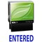 Colop Green Line Word Stamp, ENTERED, Blue