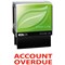 Colop Green Line Word Stamp, ACCOUNT OVERDUE, Red