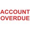 Colop Green Line Word Stamp, ACCOUNT OVERDUE, Red