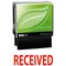 Colop Green Line Word Stamp, RECEIVED, Red