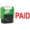 Colop Green Line Word Stamp, PAID, Red