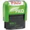 Colop Green Line Word Stamp, PAID, Red