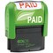 Colop Green Line Word Stamp PAID Red