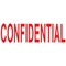 Colop Green Line Word Stamp, CONFIDENTIAL, Red