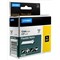 Dymo 18758 Rhino Industrial Flexible Nylon Tape, Black on White, 12mmx3.5m