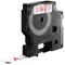 Dymo 45015 D1 Tape, Red on White, 12mmx7m