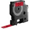 Dymo 45017 D1 Tape, Black on Red, 12mmx7m