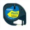 Dymo 91202 LetraTag Plastic Tape, Black on Yellow, 12mmx4m