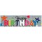 Eurowrap Happy Birthday Foil Party Banner Pack of 6