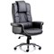 Chelsea Executive Chair, Fixed Height Arms, Black - Delivered Built