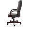 Chesterfield Executive Chair, Fixed Height Arms, Brown - Delivered Built
