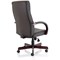 Chesterfield Executive Chair, Fixed Height Arms, Brown - Delivered Built