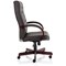 Chesterfield Executive Chair, Fixed Height Arms, Brown - Delivered Built