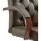 Chesterfield Executive Chair, Fixed Height Arms, Brown - Delivered Built