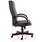 Chesterfield Executive Chair, Fixed Height Arms, Brown