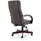 Chesterfield Executive Chair, Fixed Height Arms, Brown