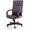 Chesterfield Executive Chair, Fixed Height Arms, Burgundy