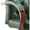 Chesterfield Leather Executive Chair, Green, Assembled