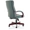 Chesterfield Executive Chair, Fixed Height Arms, Green - Delivered Built