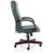 Chesterfield Executive Chair, Fixed Height Arms, Green - Delivered Built
