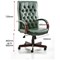 Chesterfield Leather Executive Chair, Green