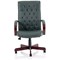 Chesterfield Executive Chair, Fixed Height Arms, Green