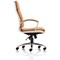 Classic High Back Executive Chair, Fixed Height Arms, Tan - Delivered Built
