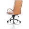 Classic High Back Executive Chair, Fixed Height Arms, Tan - Delivered Built