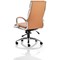 Classic High Back Executive Chair, Fixed Height Arms, Tan