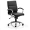 Classic Medium Back Executive Chair, Fixed Height Arms, Black - Delivered Built