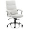 Desire Executive Chair, Fixed Height Arms, White