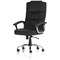 Moore Deluxe Executive Chair, Fixed Height Arms, Black