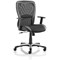 Victor Leather & Mesh Executive Chair, Height Adjustable Arms, Black