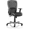 Victor Leather & Mesh Executive Chair, Height Adjustable Arms, Black - Delivered Built