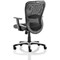 Victor Leather & Mesh Executive Chair, Height Adjustable Arms, Black - Delivered Built