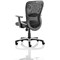 Victor Leather & Mesh Executive Chair, Height Adjustable Arms, Black