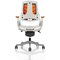 Zure Elastomer Executive Chair, Height Adjustable Arms, Orange - Delivered Built