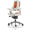 Zure Elastomer Executive Chair, Height Adjustable Arms, Orange
