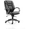 Galloway Bonded Leather Executive Chair, Fixed Height Arms, Black