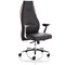 Mien Executive Chair, Fixed Height Arms, Black & Mink - Delivered Built