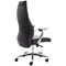 Mien Executive Chair, Fixed Height Arms, Black